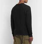 James Perse - Waffle-Knit Cotton Sweatshirt - Black