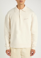 Axel Arigato Scribble Cotton-blend Polo Jumper Off White
