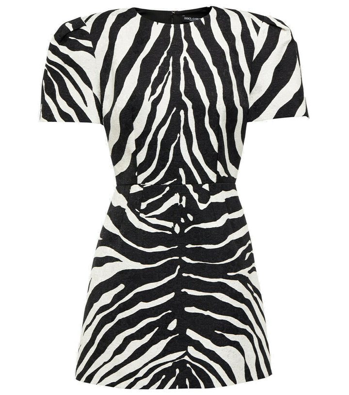 Photo: Dolce&Gabbana - Zebra-print brocade minidress