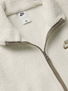 Nike - Sportswear Sport Essentials Recycled Ripstop-Trimmed Fleece Jacket - Gray