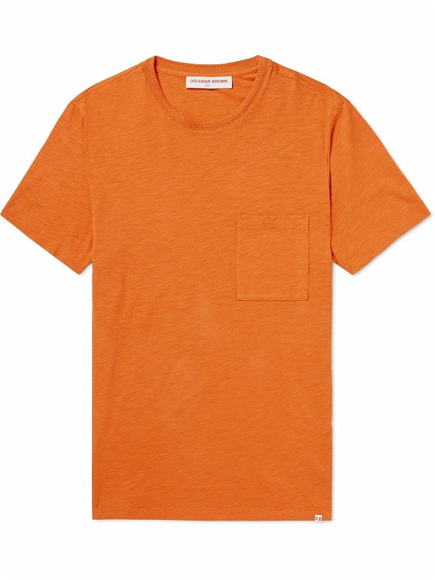 Photo: Orlebar Brown - Classic Slub Cotton-Jersey T-Shirt - Orange