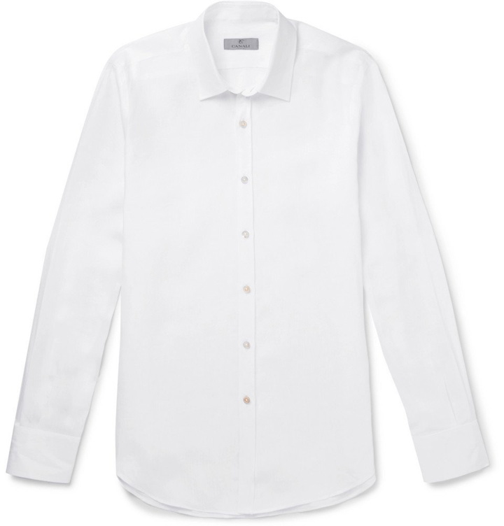 Photo: Canali - Linen Shirt - Men - White