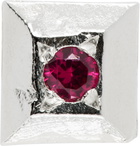 The Ouze SSENSE Exclusive Mini Cut Square Ruby Stud Single Earring