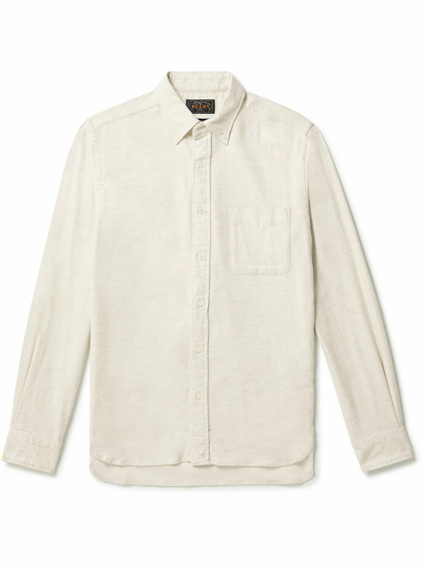 Photo: Beams Plus - Button-Down Collar Cotton-Flannel Shirt - Neutrals