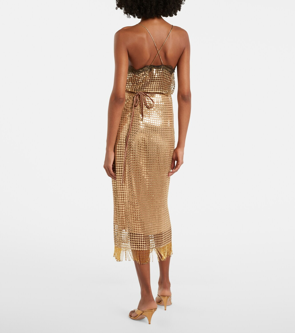Roberto Cavalli Embellished wrap skirt