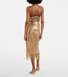 Roberto Cavalli Embellished wrap skirt