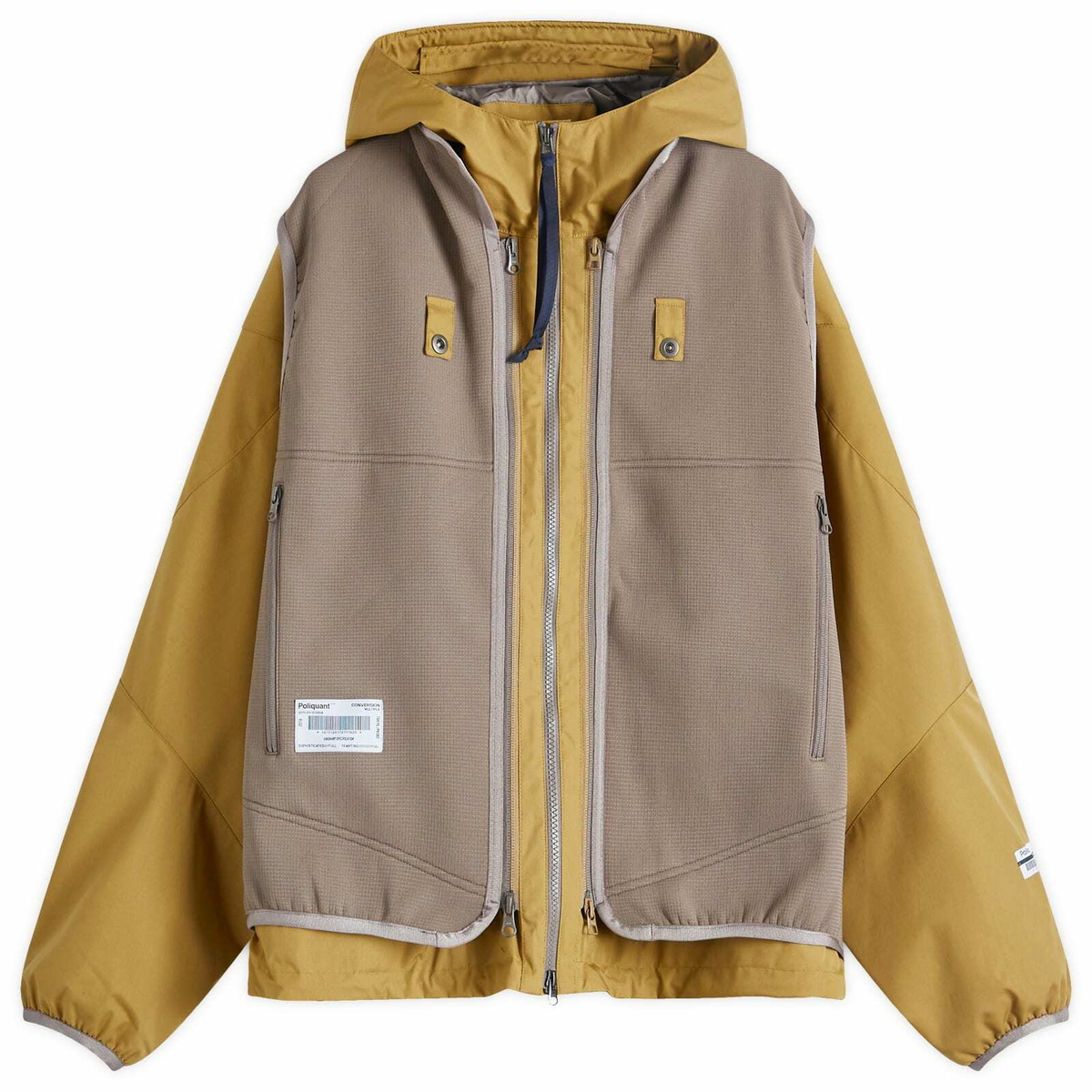 Poliquant Men's Layering Jackcet with Built In Vest in Green