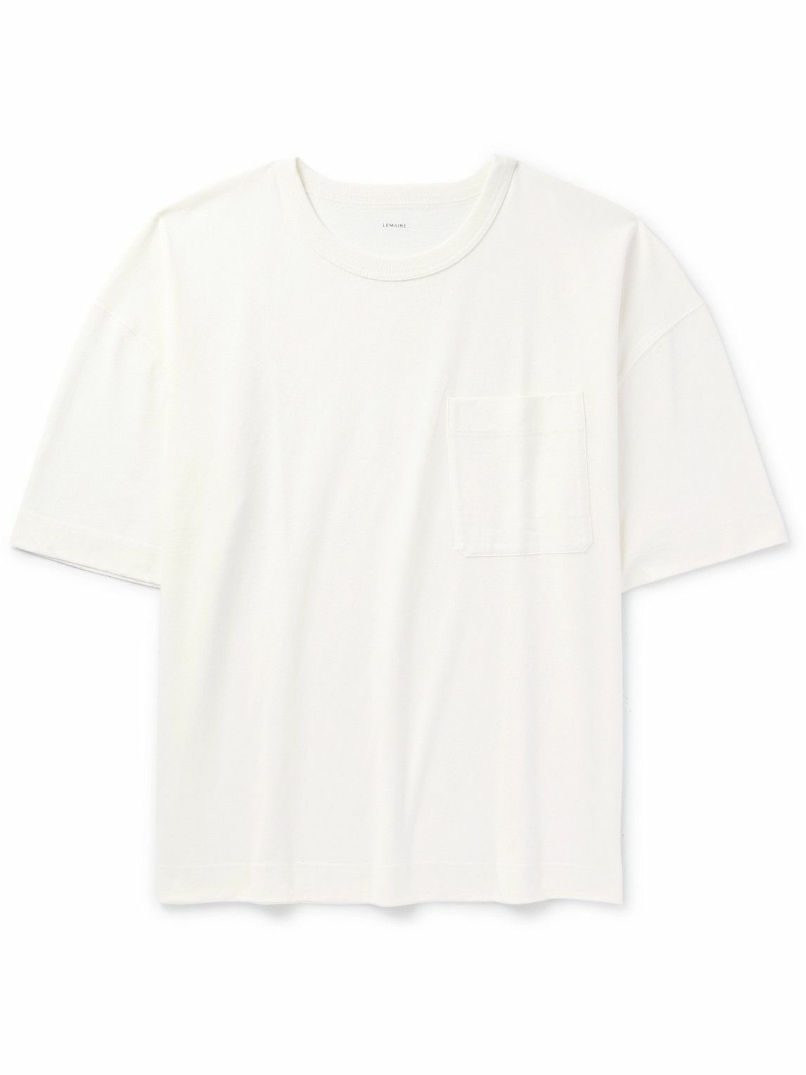 Photo: LEMAIRE - Oversized Cotton and Linen-Blend Jersey T-Shirt - Neutrals