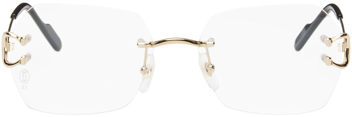 Photo: Cartier Gold Rimless Glasses