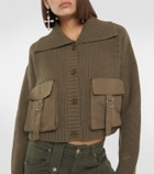 Blumarine Ribbed-knit wool cardigan