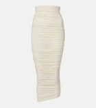 Wolford Draped sheer high-rise midi skirt
