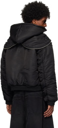 Ashley Williams Black Butterfly Bomber Jacket
