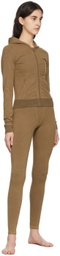 SKIMS Tan Outdoor Basics Zip-Up Hoodie