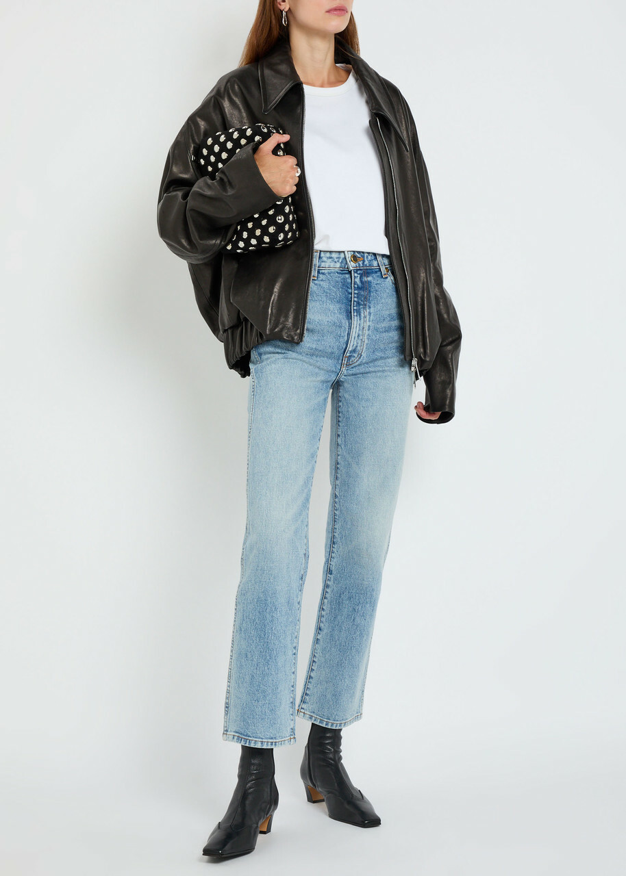 Khaite Odin Leather Jacket Black