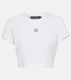 Dolce&Gabbana Logo cotton jersey crop top