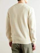 Polo Ralph Lauren - Logo-Embroidered Honeycomb-Knit Cotton Sweater - Neutrals