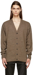 Maison Margiela Brown Elbow Patch Cardigan