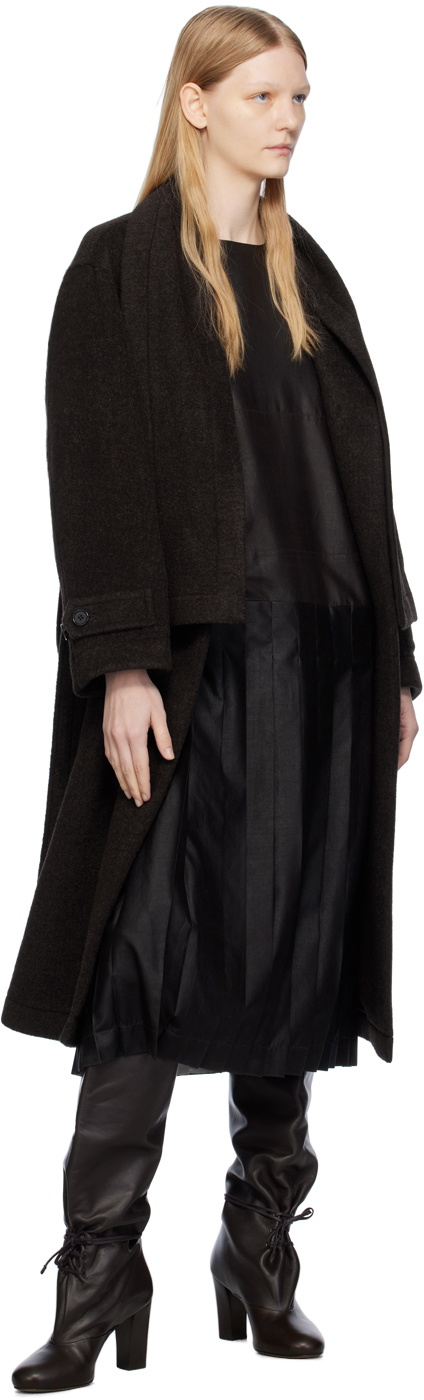 UMBER POSTPAST Brown Mud-Dyed Midi Dress