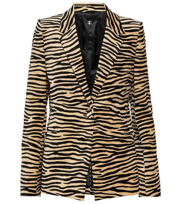 Photo: Rabanne Animal-print cotton blazer