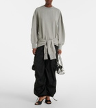 The Attico Oversized draped cotton-blend sweatshirt