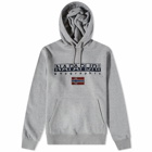 Napapijri Men's Logo Flag Hoody in Grey