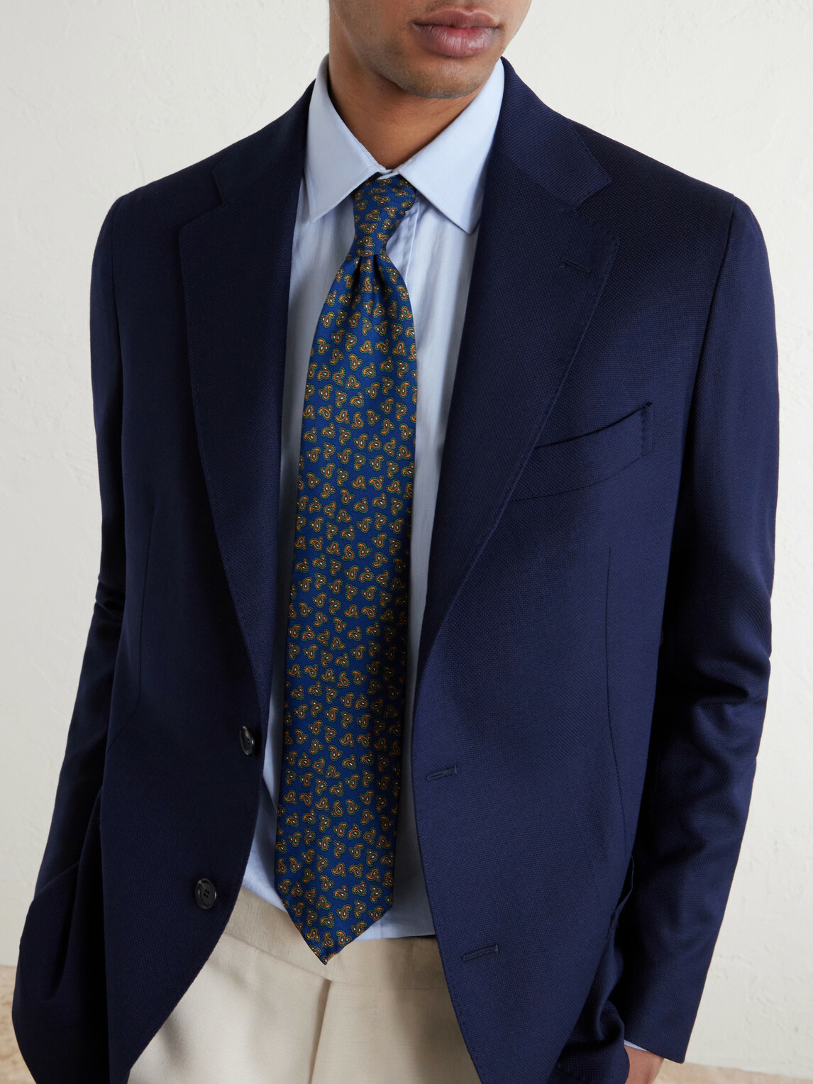 De Petrillo - Wool-Hopsack Blazer - Blue