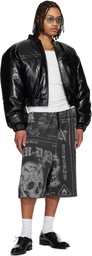 LU'U DAN Gray BBall Shorts