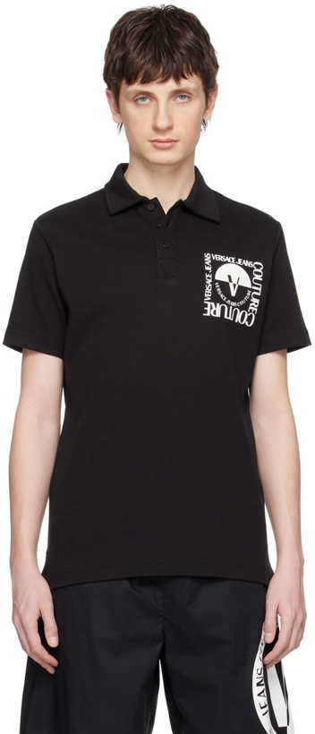 Photo: Versace Jeans Couture Black Bonded Polo