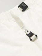 Abc. 123. - Straight-Leg Webbing-Trimmed Logo-Embroidered Cotton-Ripstop Trousers - White