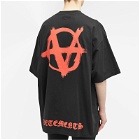 Vetements Men's Double Anarchy T-Shirt in Black/Red