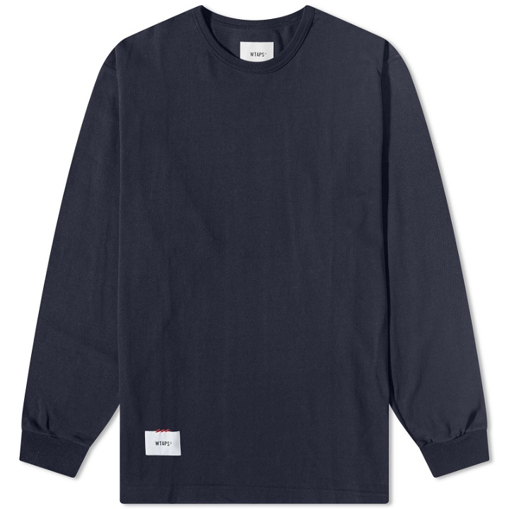Photo: WTAPS Men's Long Sleeve Design 02 SQD T-Shirt in Navy