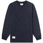 WTAPS Men's Long Sleeve Design 02 SQD T-Shirt in Navy