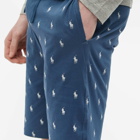 Polo Ralph Lauren Men's Sleepwear All Over Pony Sweat Short in Clancy Blue