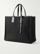 Salvatore Ferragamo - Leather-Trimmed Logo-Print Cotton and Linen-Blend Canvas Tote Bag