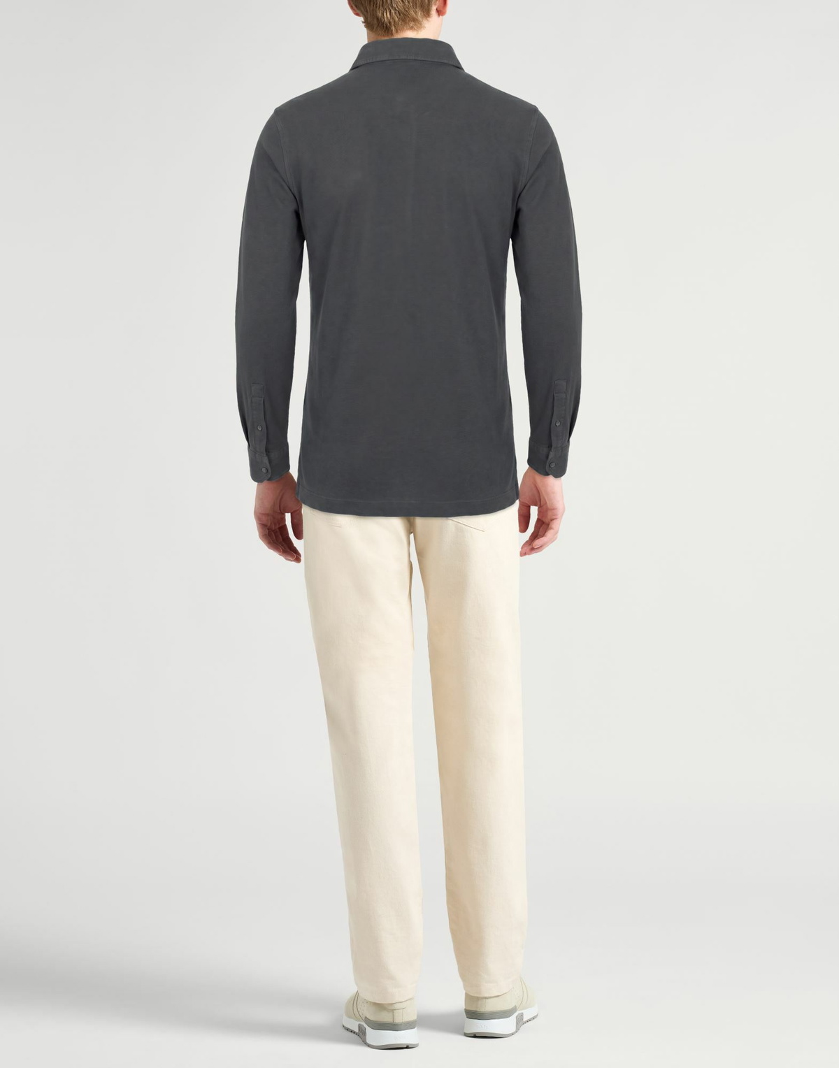 Drumohr Mens Polo shirt in Gunmetal