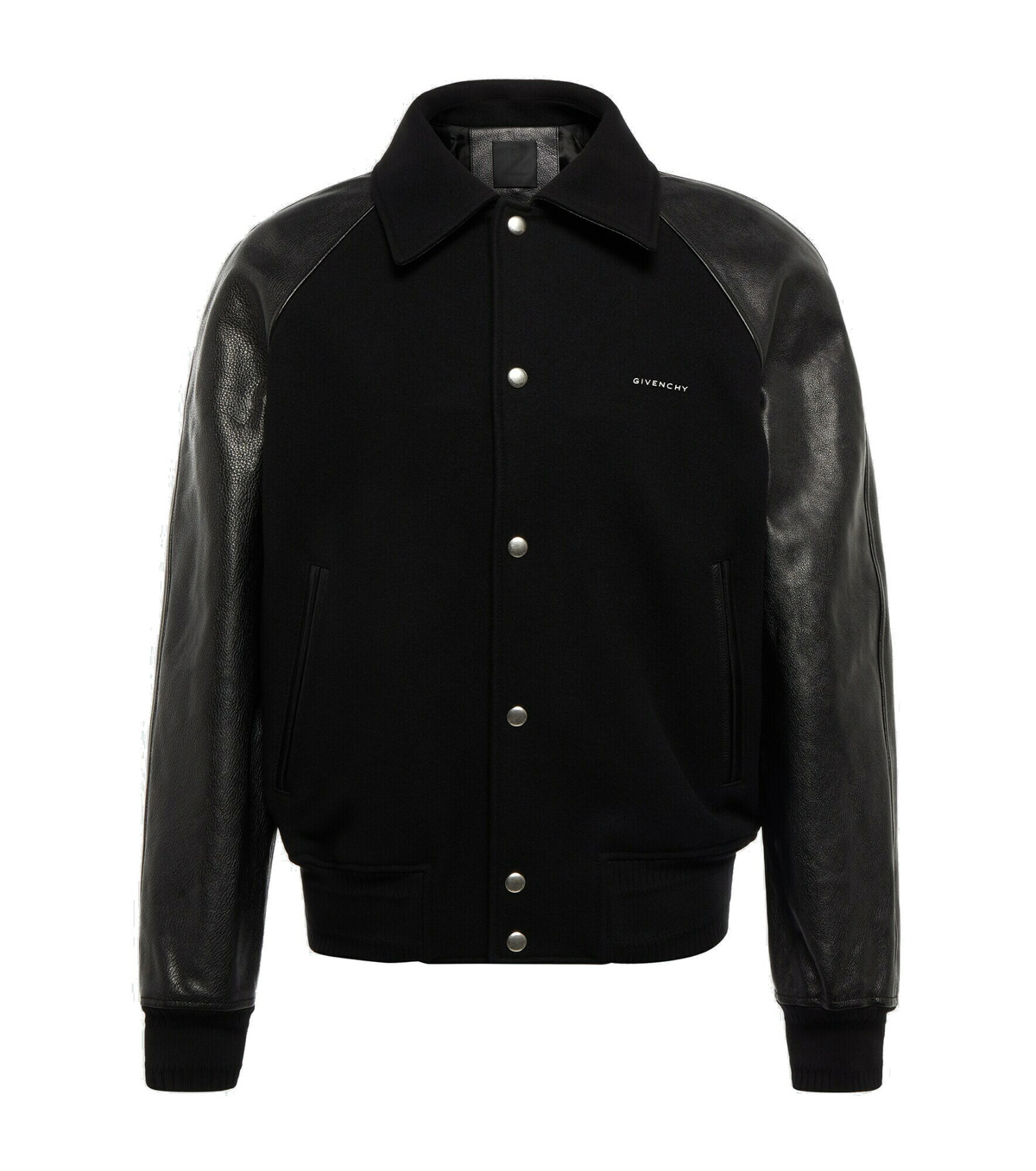 Givenchy leather discount sleeve jacket