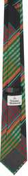 Vivienne Westwood Black & Multicolor Combat Tartan Tie