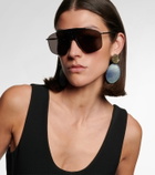 Alaïa Lettering Logo aviator sunglasses