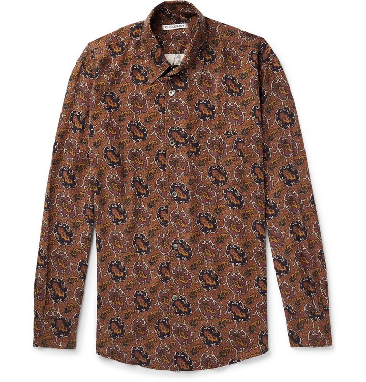 Photo: Our Legacy - Paisley-Print Twill Shirt - Men - Brown