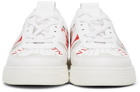 Valentino Garavani White & Red 'VL7N' Low Sneakers