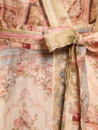 ZIMMERMANN - August Linen Mini Wrap Dress