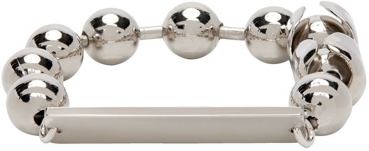 Photo: MM6 Maison Margiela Silver Metal Bead Bracelet