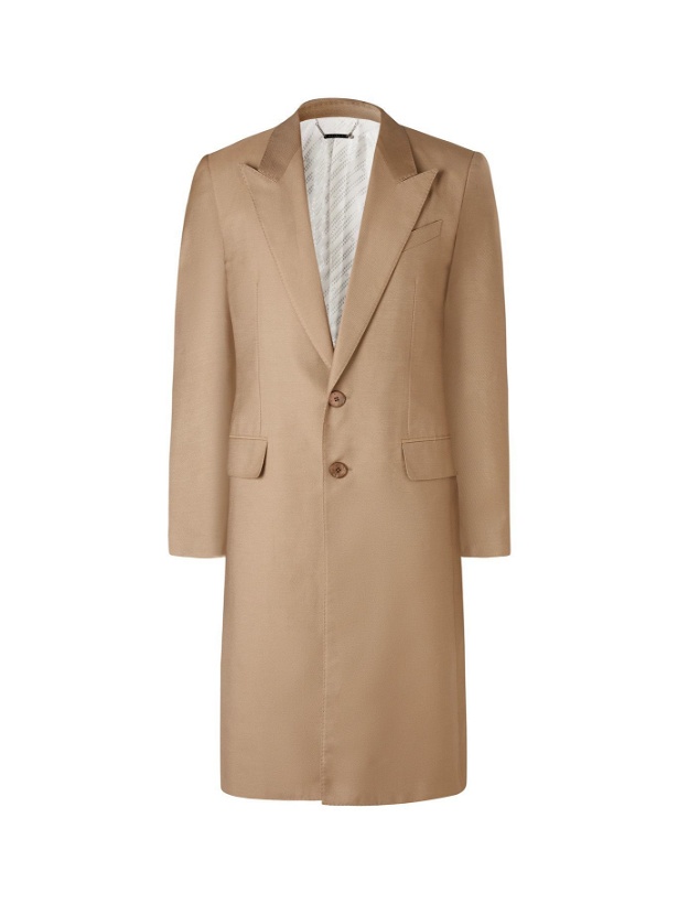 Photo: GIVENCHY - Slim-Fit Cotton and Silk-Blend Twill Coat - Brown