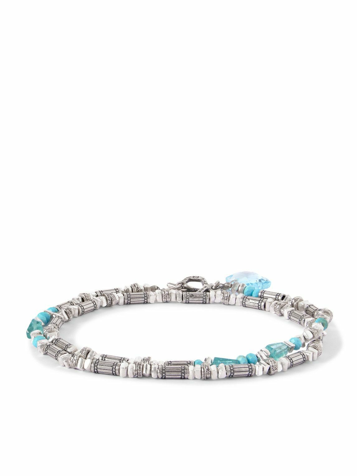 Peyote Bird - Shoreline Silver Multi-Stone Beaded Bracelet