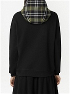 BURBERRY - Checked Hood Cotton Sweatshirt