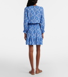 Heidi Klein Mykonos printed smocked minidress