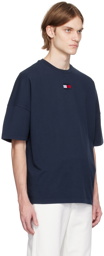 Tommy Jeans Navy Split T-Shirt