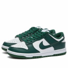 Nike Men's Dunk Low Retro in White/Team Green/Orange