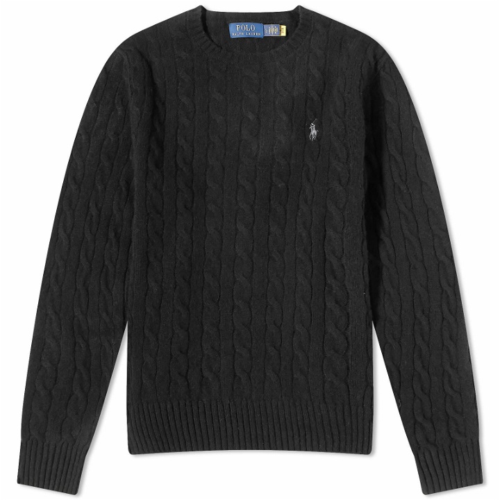 Photo: Polo Ralph Lauren Men's Wool Cashmere Crew Knit in Polo Black