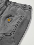 Carhartt WIP - Arling Wide-Leg Garment-Dyed Cotton-Jersey Sweatpants - Gray